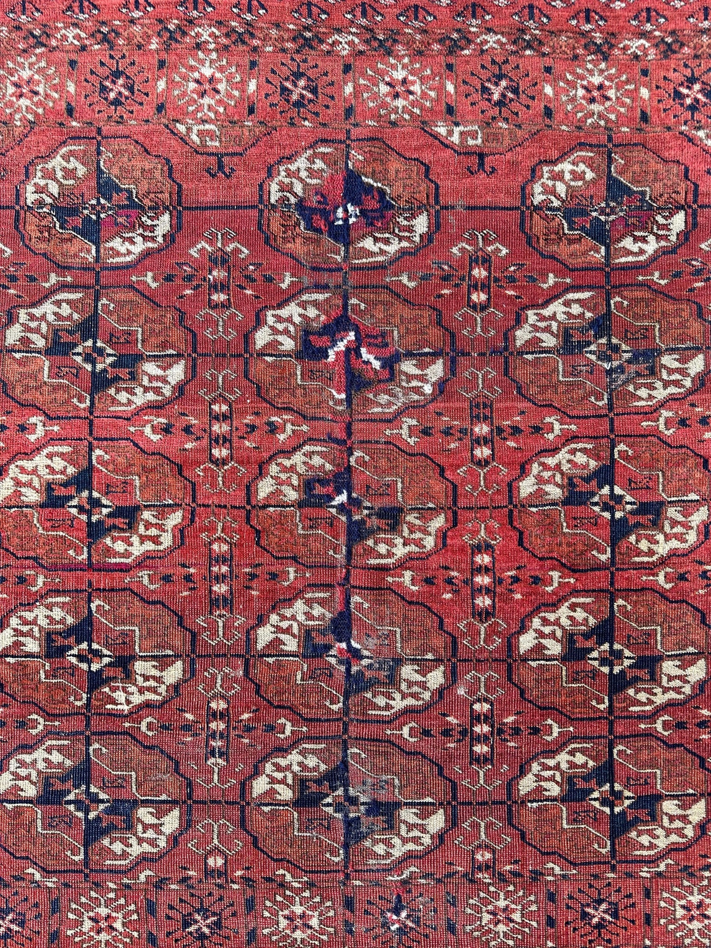 Antique 1880’s Tribal Turkoman Tekke Wedding Rug 3’4” x 4’1”