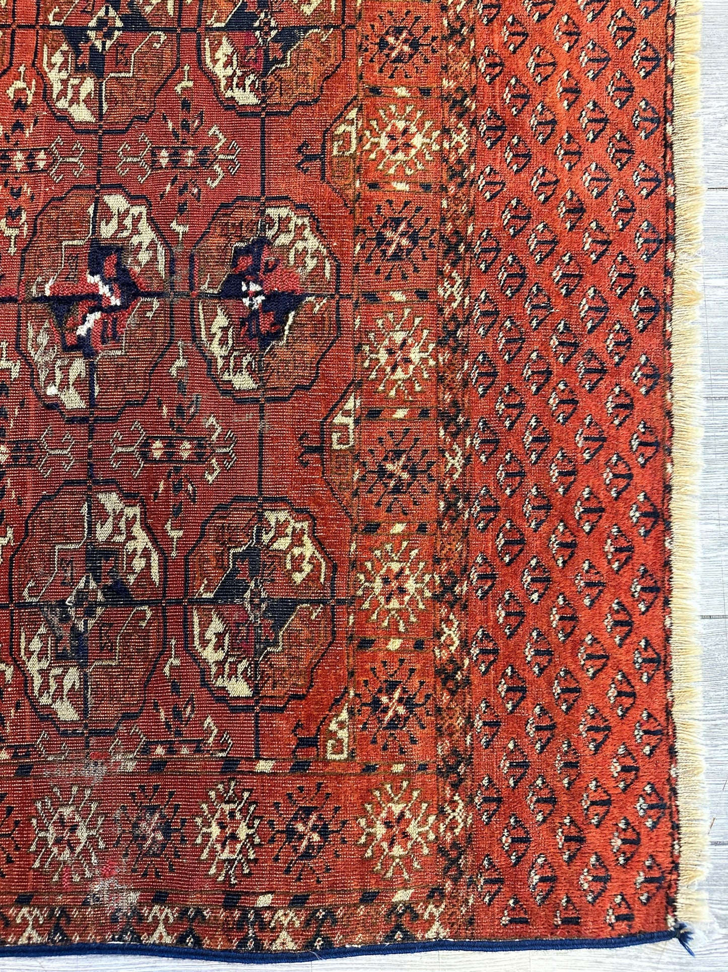 Antique 1880’s Tribal Turkoman Tekke Wedding Rug 3’4” x 4’1”