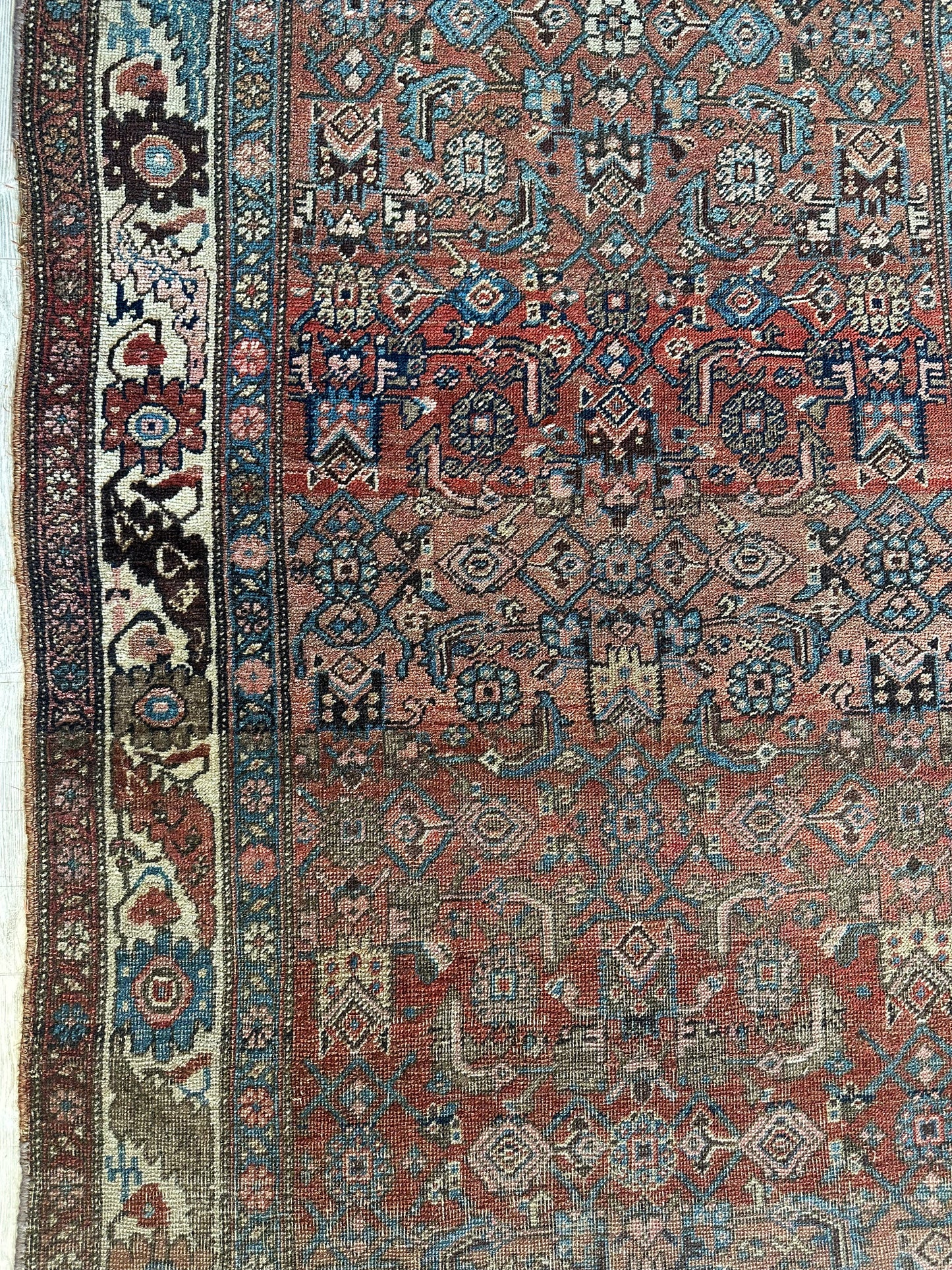 Antique Late 19th Century Persian Kurdish Gholtogh Rug 4 x 7