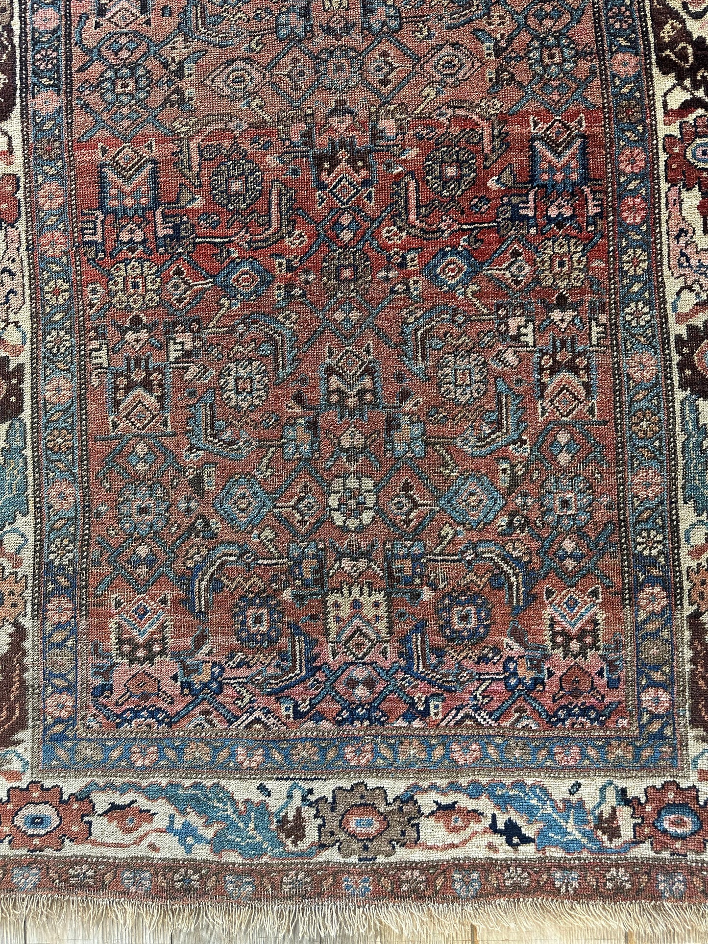 Antique Late 19th Century Persian Kurdish Gholtogh Rug 4 x 7