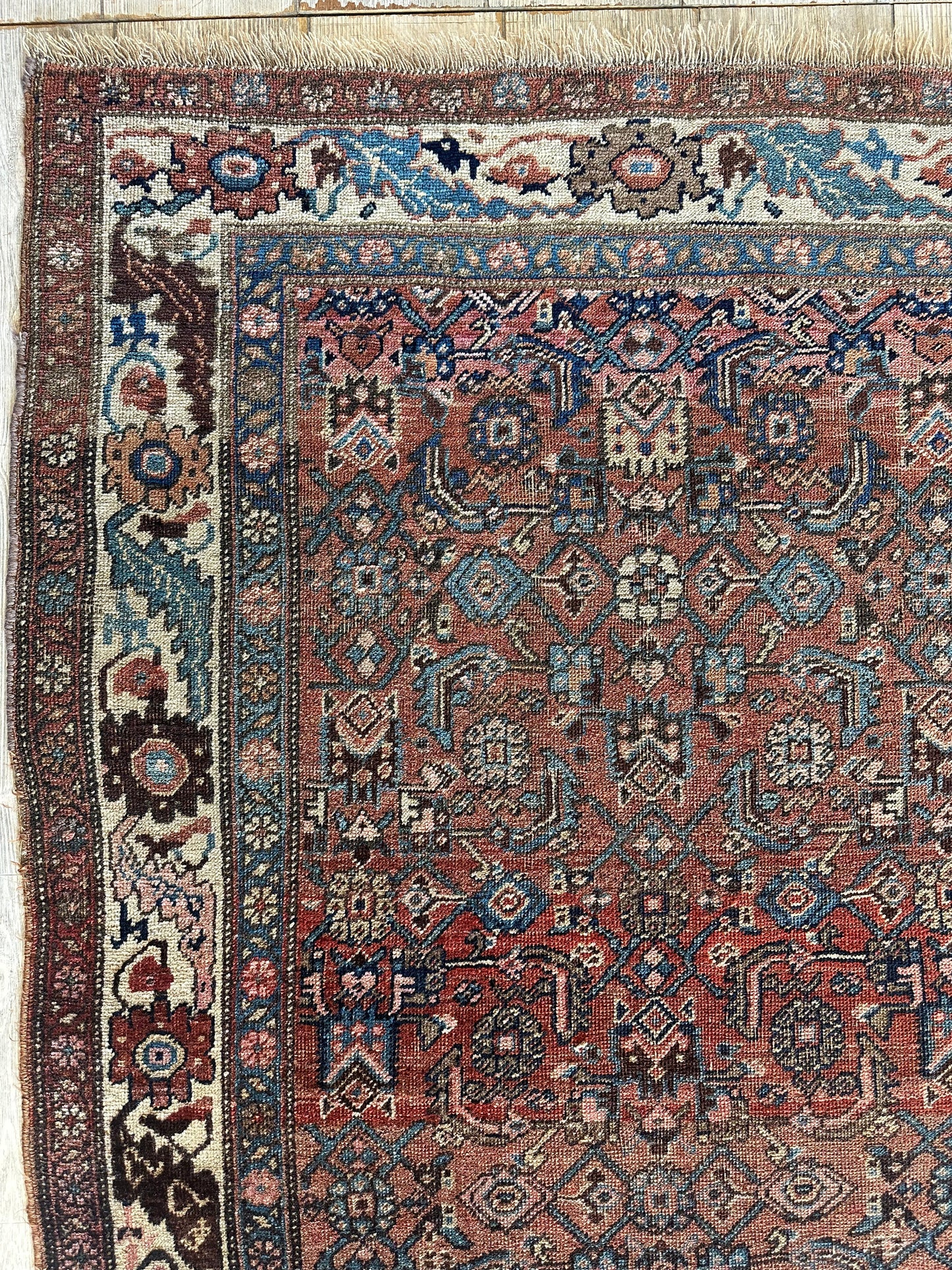 Antique Late 19th Century Persian Kurdish Gholtogh Rug 4 x 7