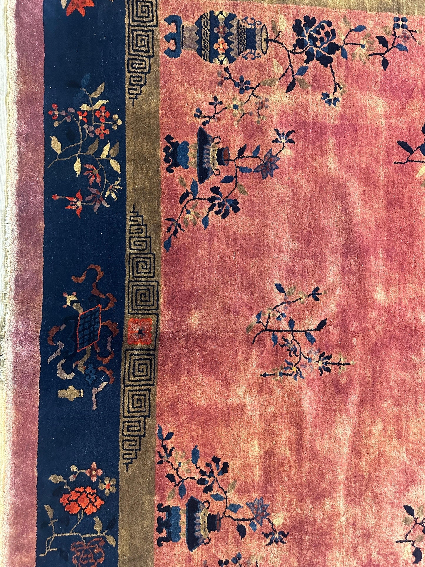 Antique Nicholas Chinese Art Deco Rug - 8'2" X 9'9"