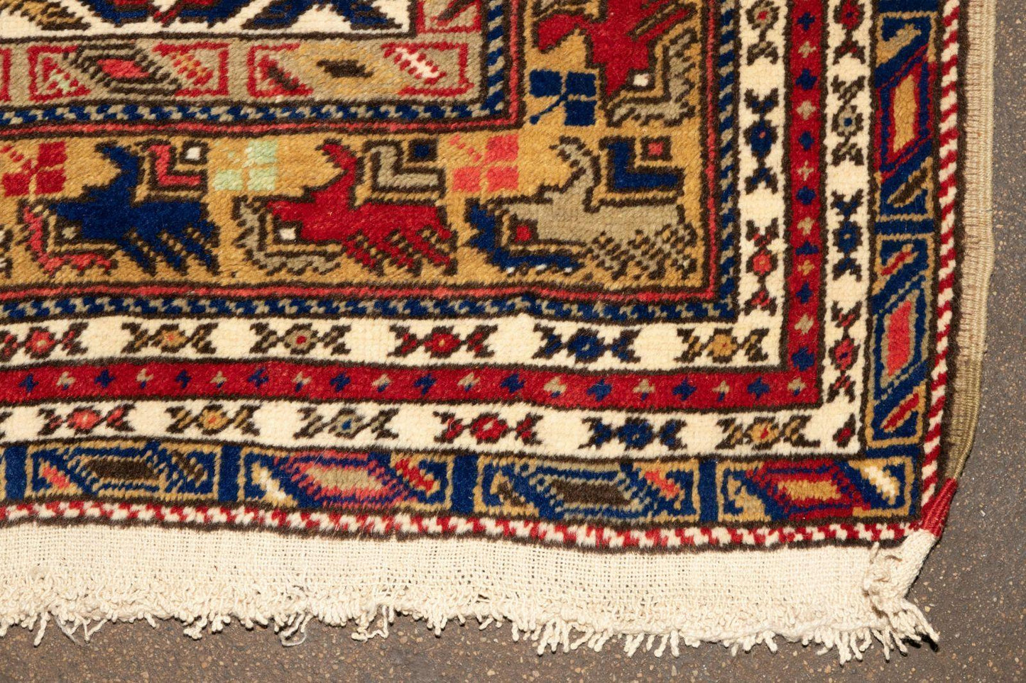 Vintage Turkish Wool Prayer Rug 4x6