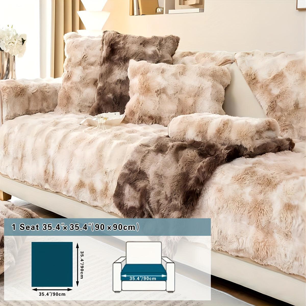 Luxurious Gradient Velvet Sofa Cover