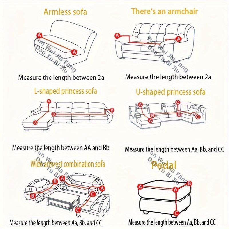 Update Sofa with Organic Couch Cover| Herringbone Chenille Tassels
