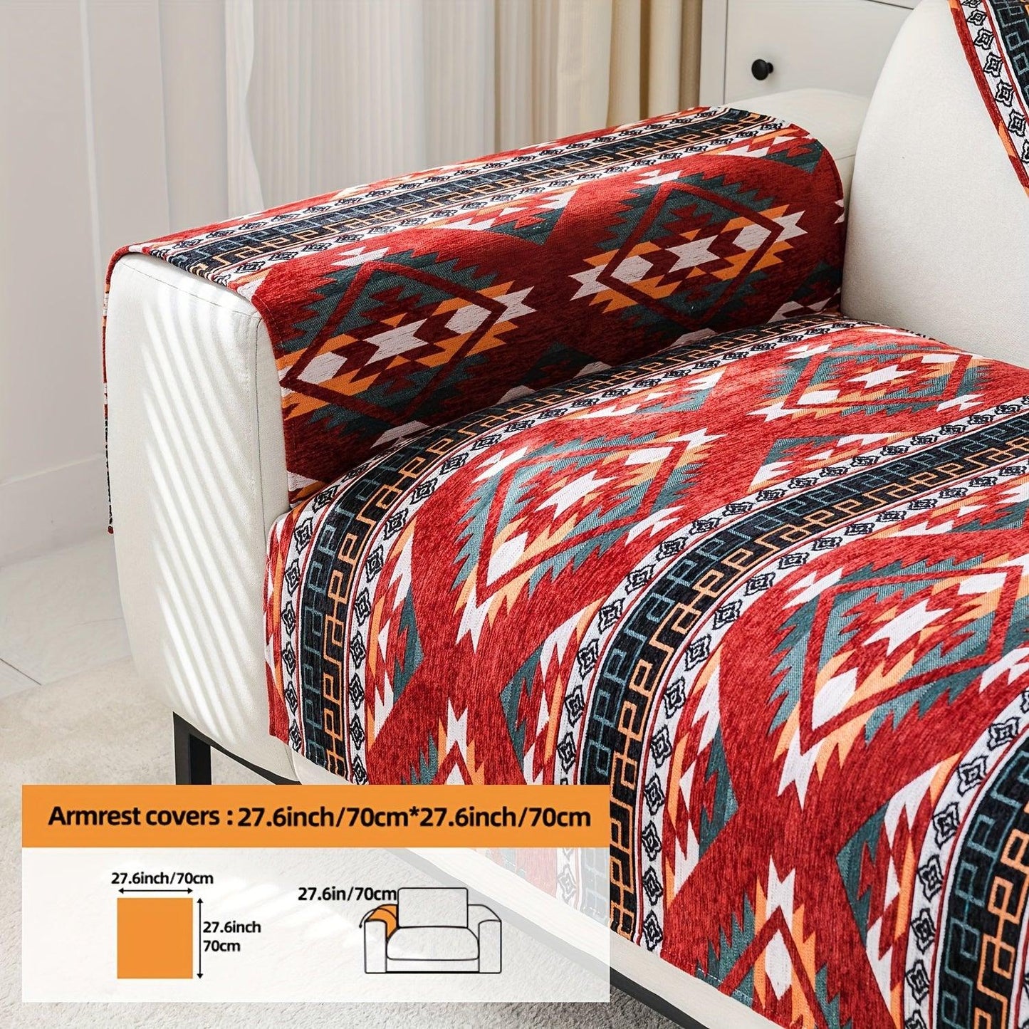 Linen Couch Slipcover | Boho Dog Proof Couch Slipcovers for All-Season