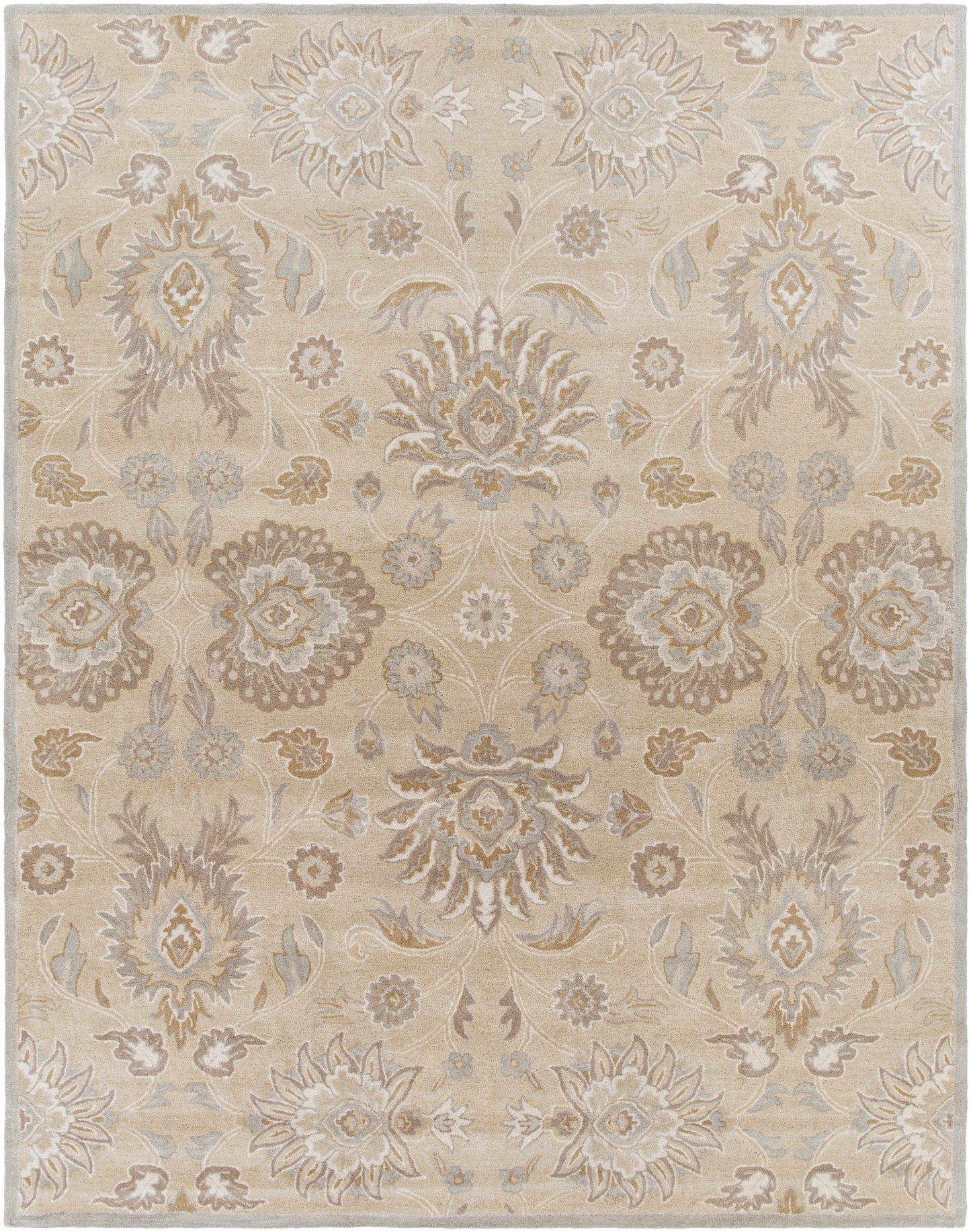 Conesus 1192 Hand Tufted Ivory&Taupe Wool Rug