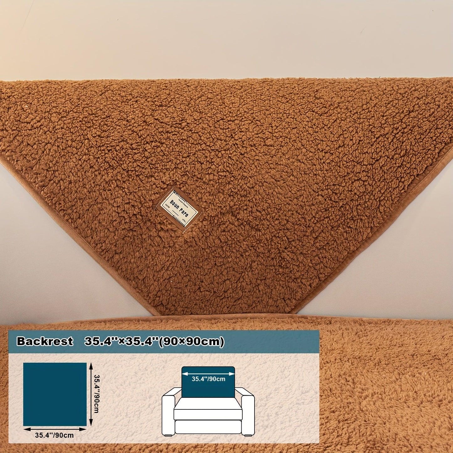 Durable 3 cushion couch cover | High-Quality Plush Sherpa Sofa Cover