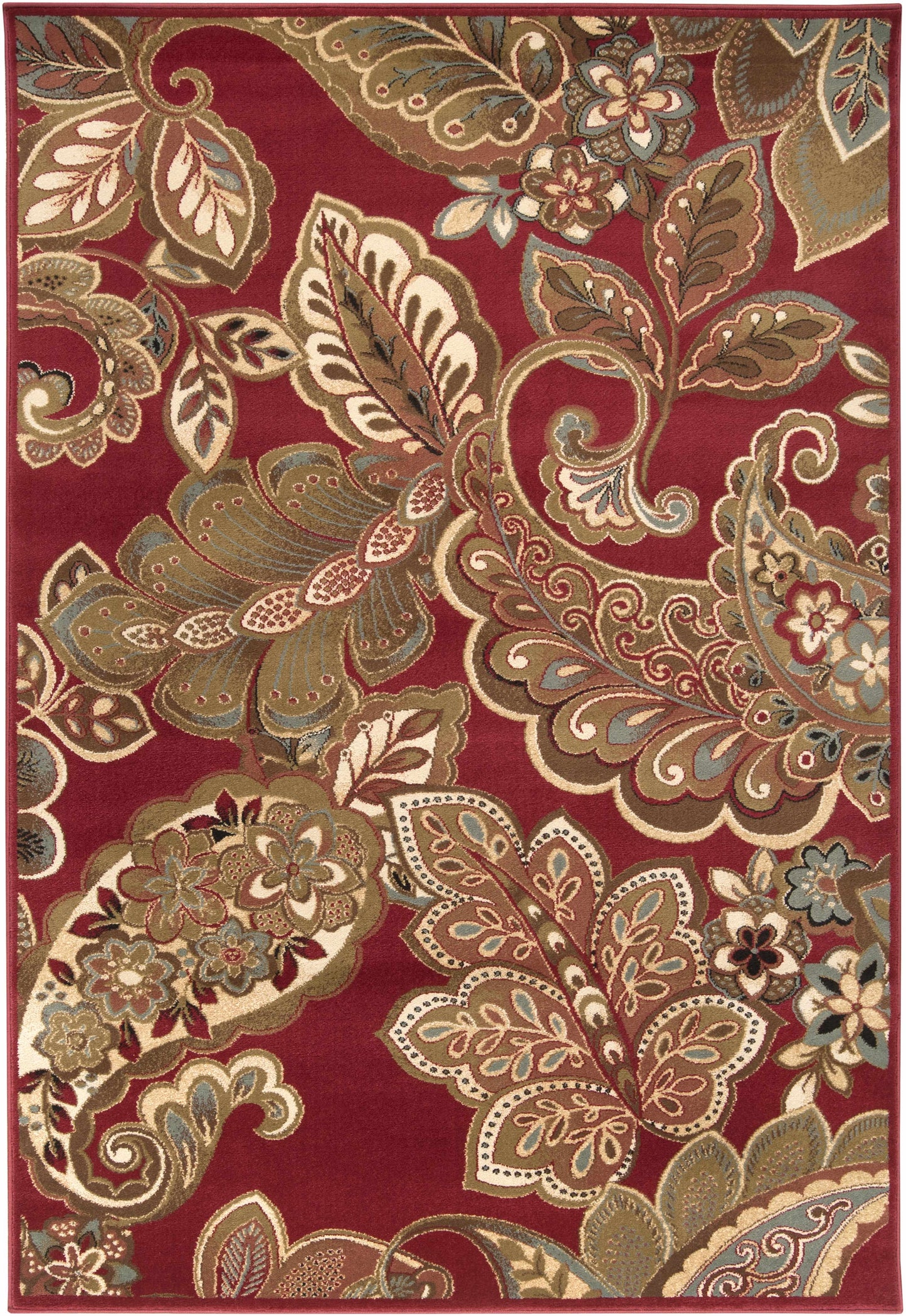 Beedeville Red Floral Rug