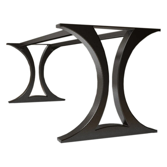 Modern Metal Dining Table Base for Heavy Table Tops Matte Black