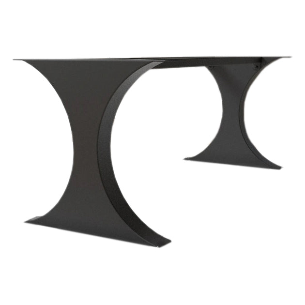 Modern Metal Dining Table Legs for Heavy Table Tops Matte Black