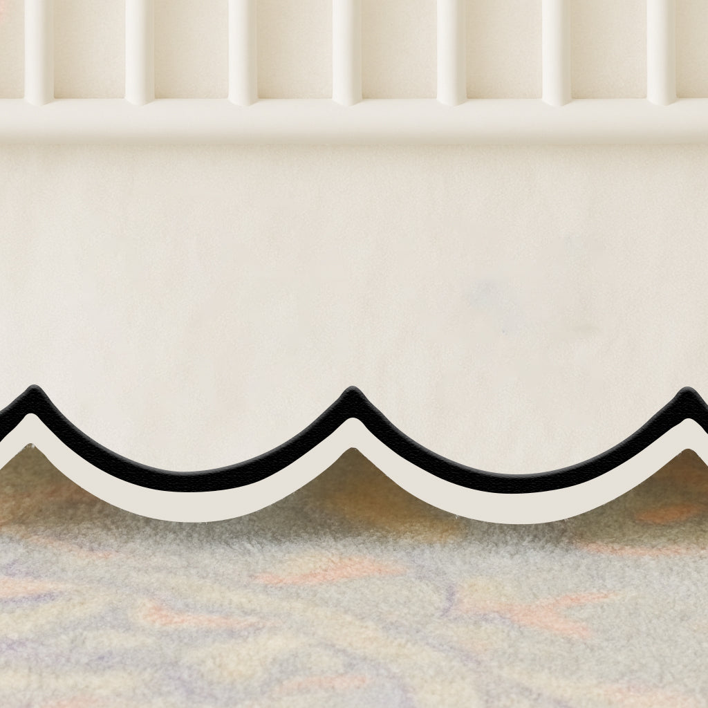 Scallop Embroidery Cotton Crib Skirt