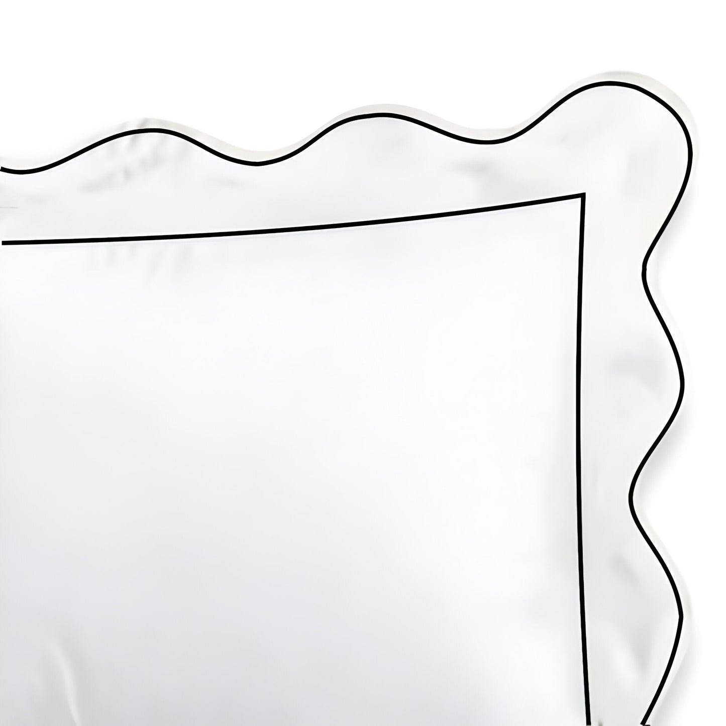 400TC Cotton Scallop Embroidery & Border Sateen Solid Duvet Cover Set