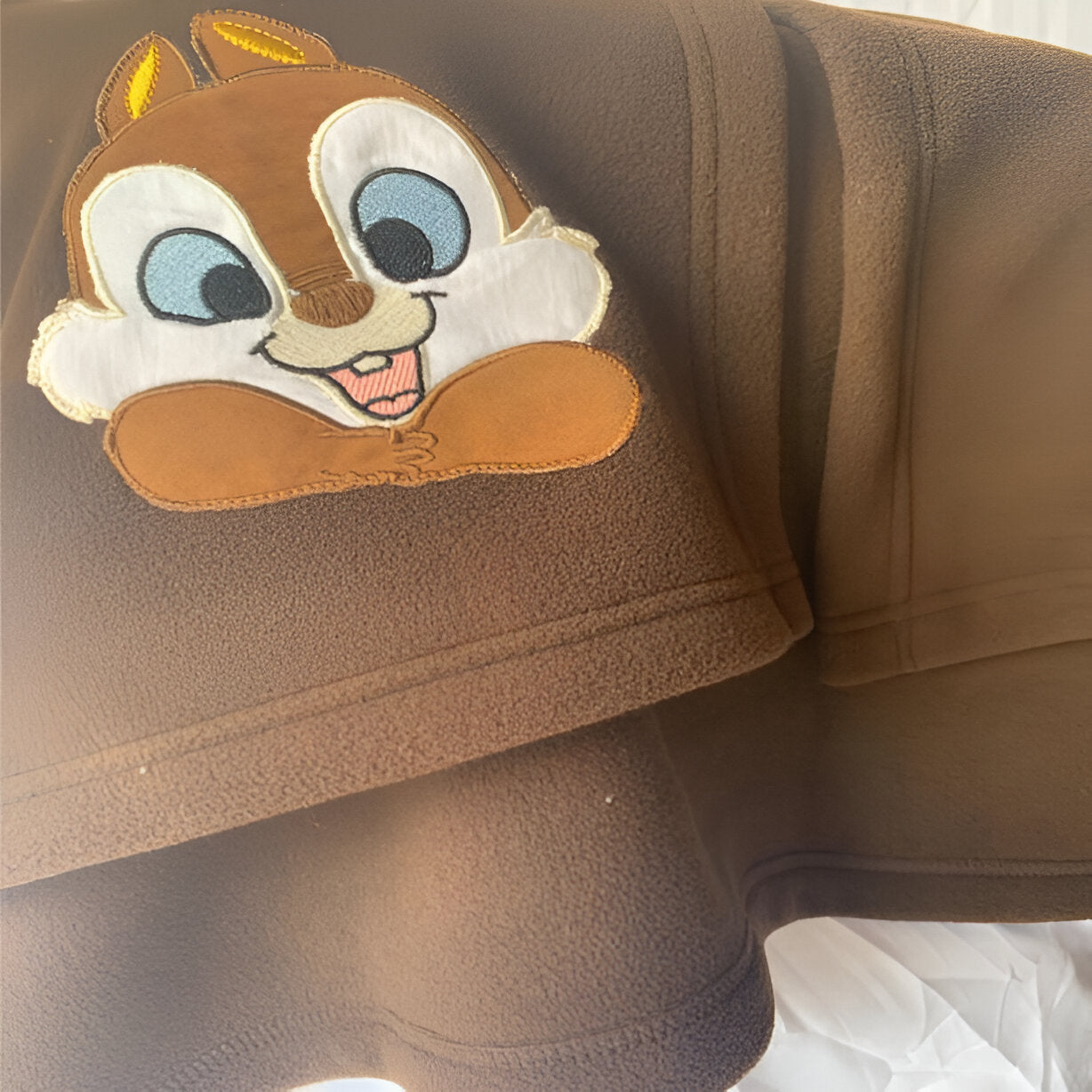 Bunny Chocolate Brown Knitted Cotton Baby Blanket