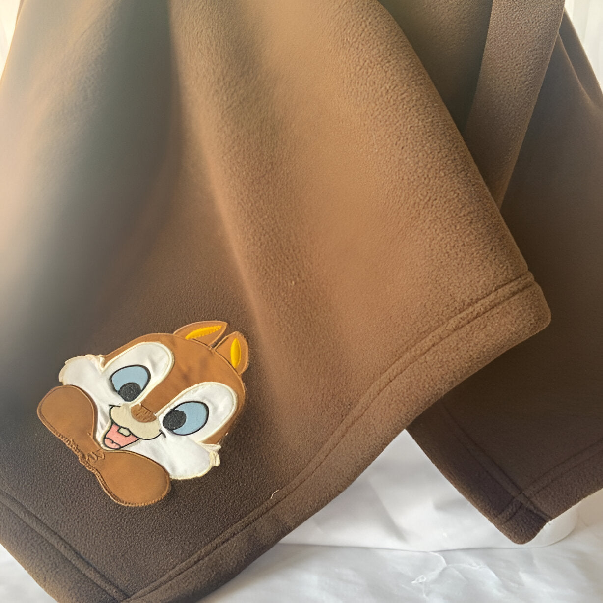 Bunny Chocolate Brown Knitted Cotton Baby Blanket