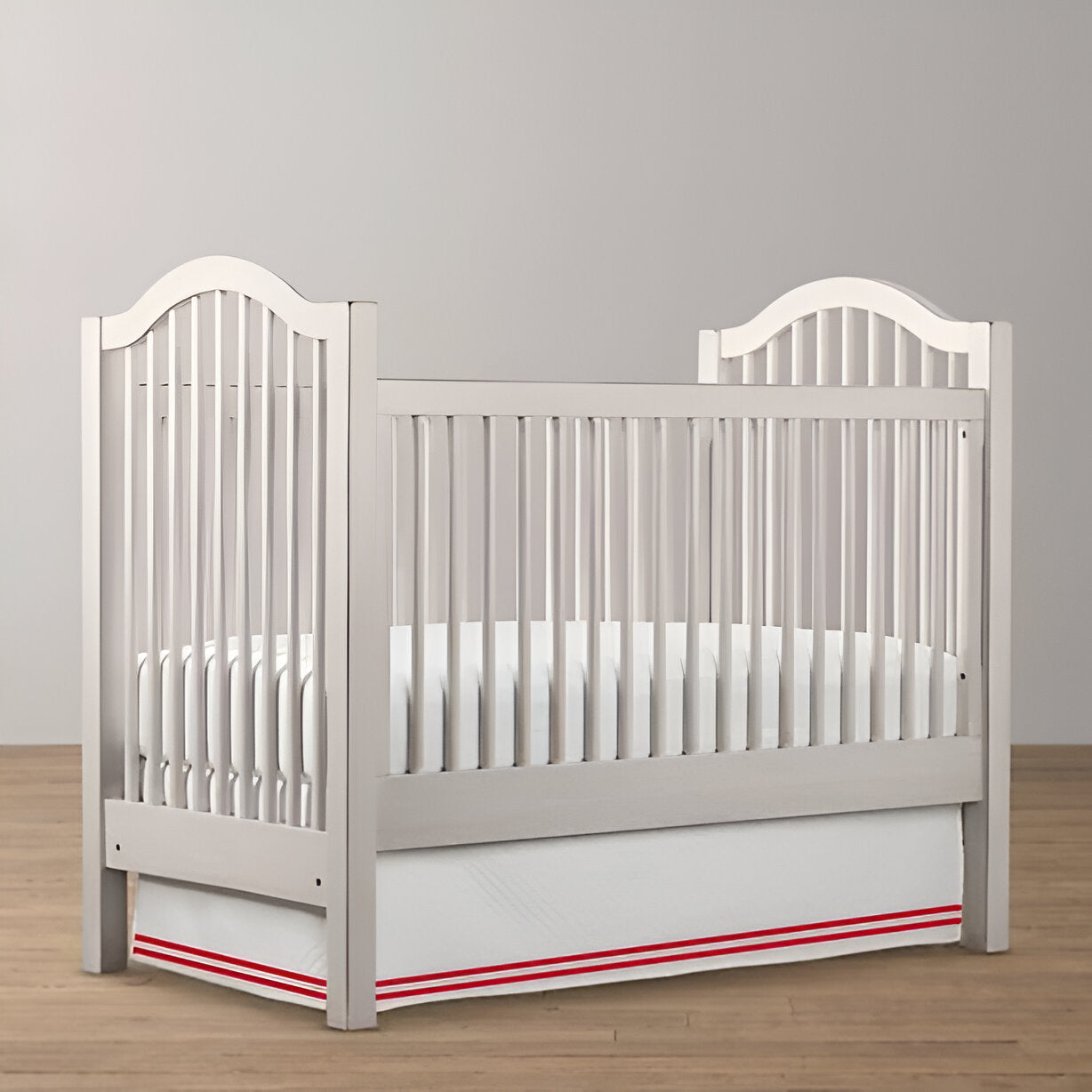 Double Embroidery Cotton Crib Skirt