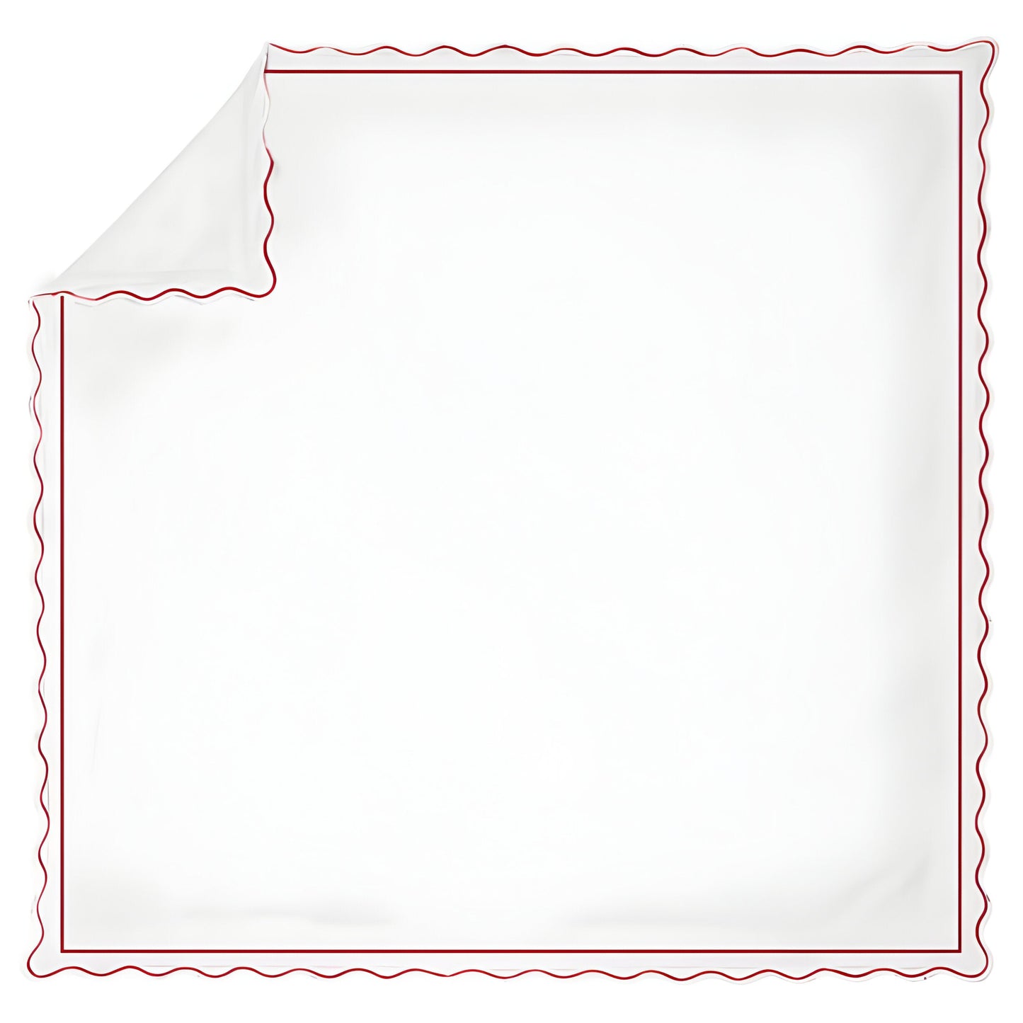 400TC Cotton Scallop Embroidery & Border Sateen Solid Duvet Cover Set