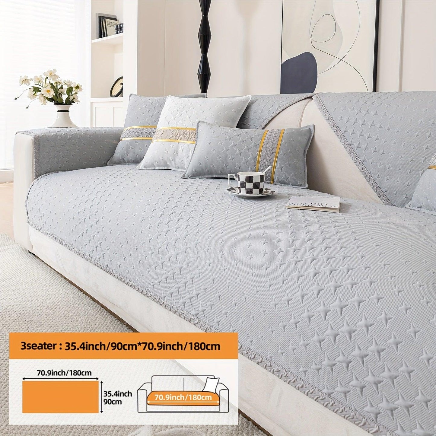 Summer Cooling Silk Non-slip Sofa Cover- Couch Cover for Dogs