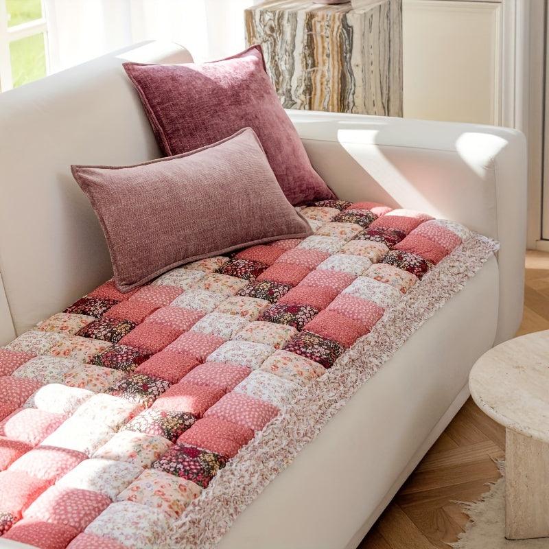Waterproof Sofa Cover & Garden Style Patchwork Cotton Couch Pad