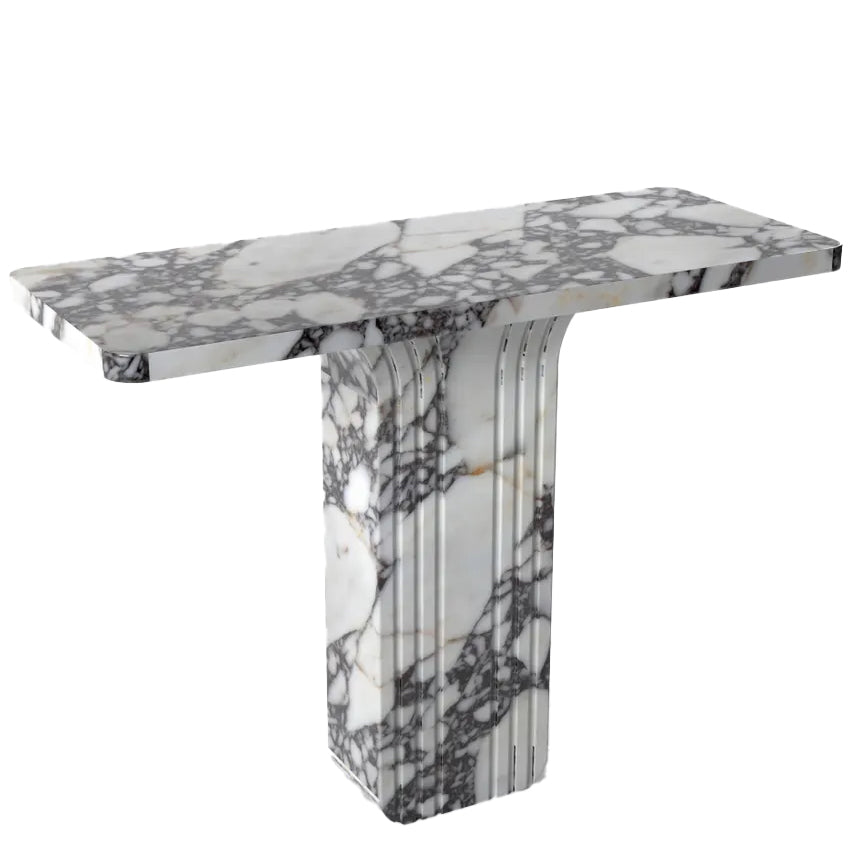 Calacatta Viola Marble Designer Console Polished (W)15" (L)40" (H)32"