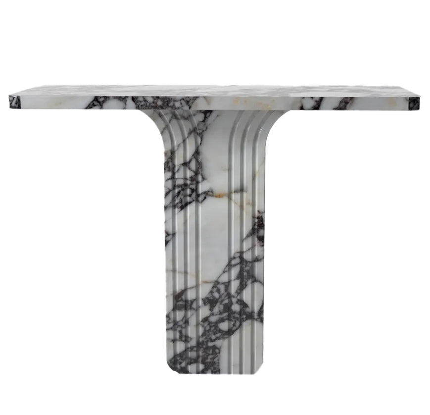 Calacatta Viola Marble Designer Console Polished (W)15" (L)40" (H)32"