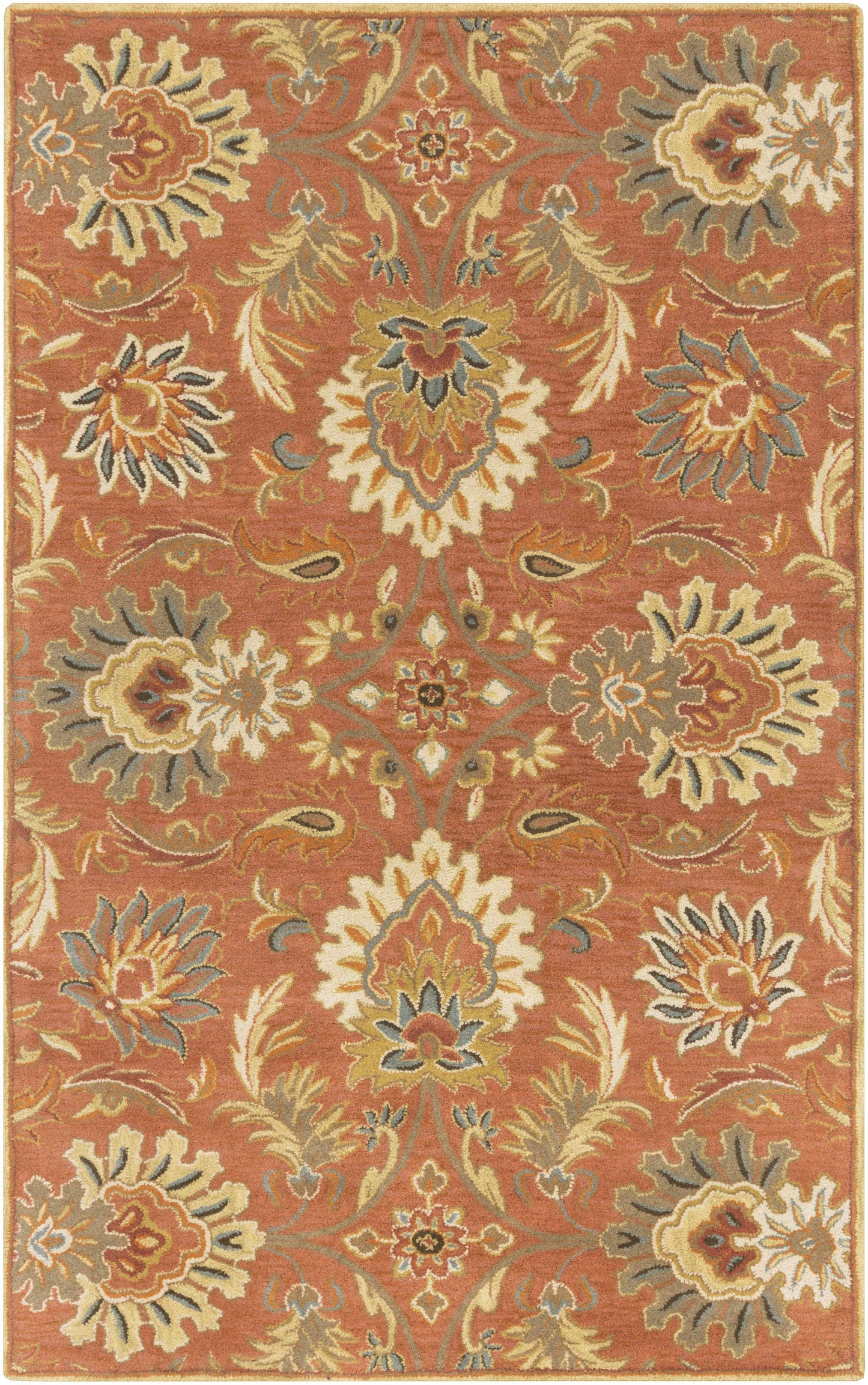 Chesterton Hand Tufted Orange 1112 Area Rug