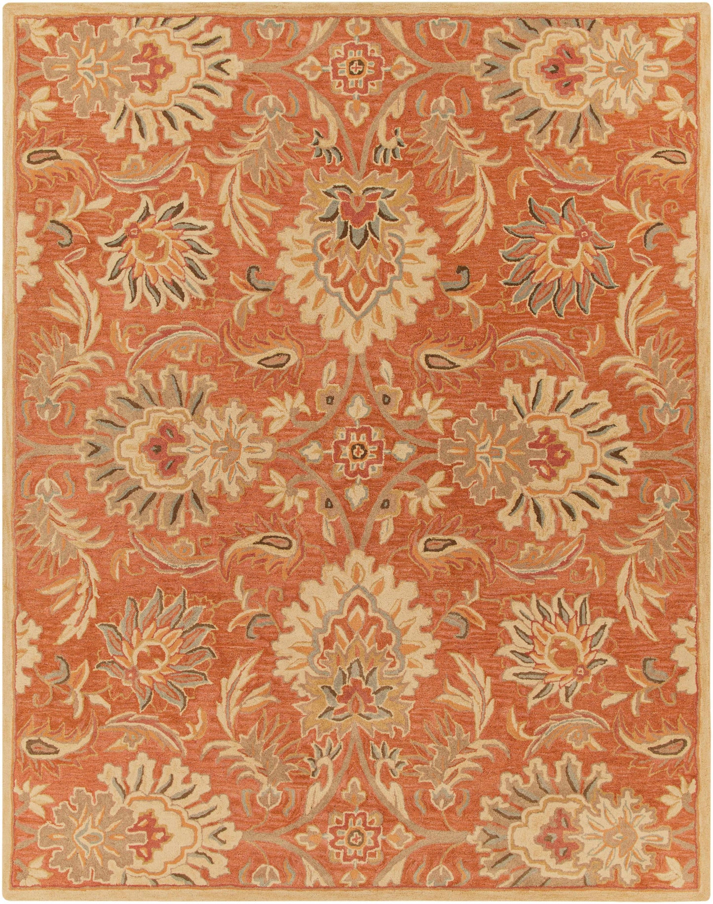 Chesterton Hand Tufted Orange 1112 Area Rug