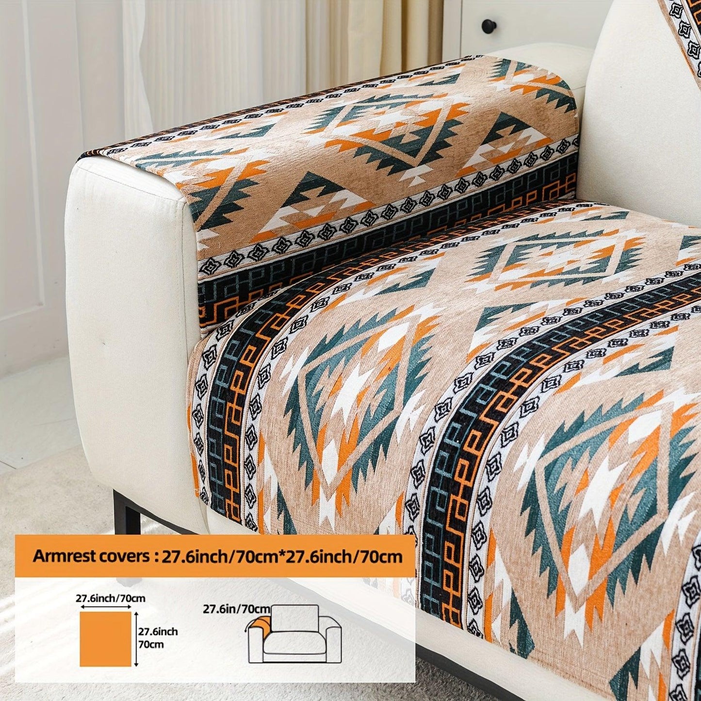 Linen Couch Slipcover | Boho Dog Proof Couch Slipcovers for All-Season