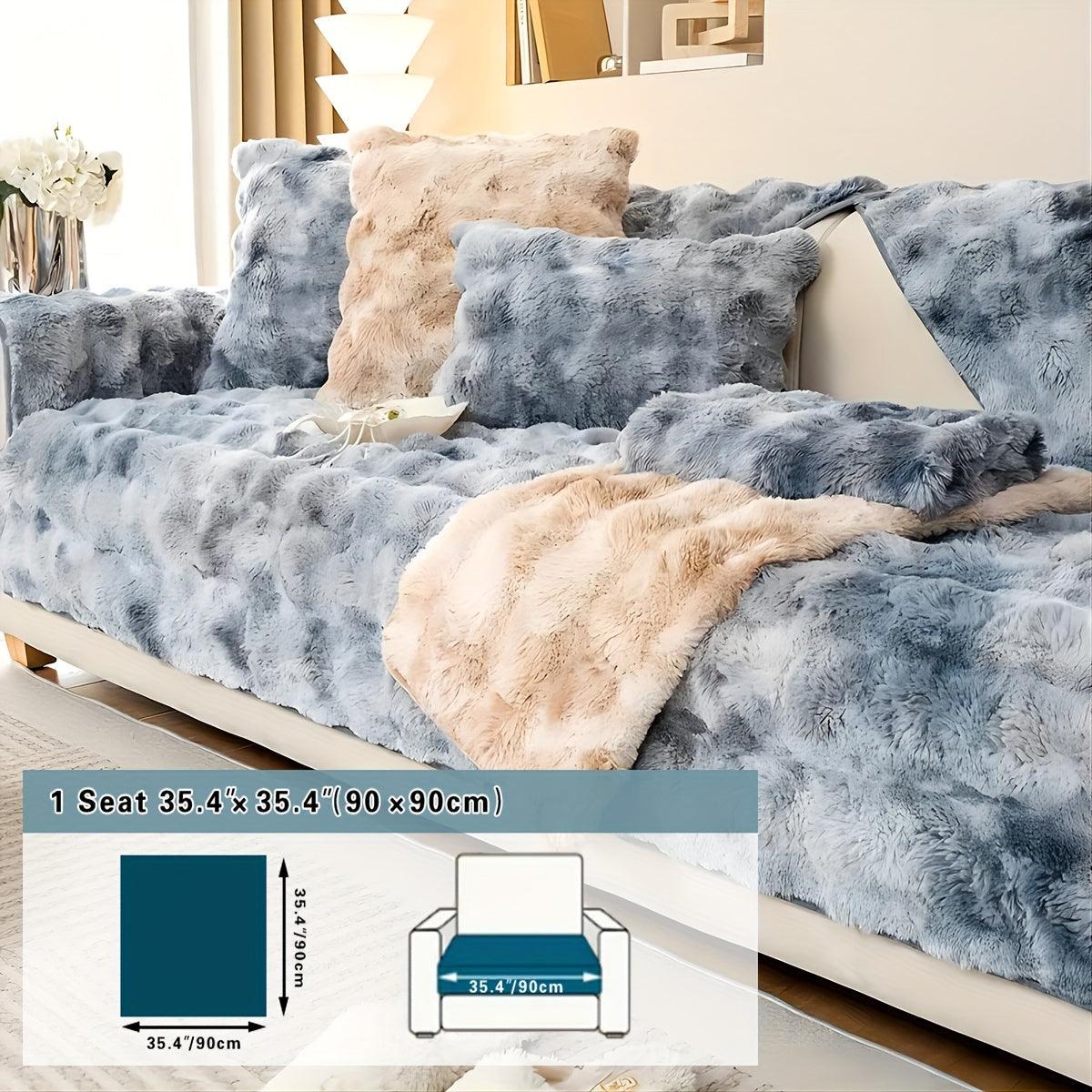 Luxurious Gradient Velvet Sofa Cover
