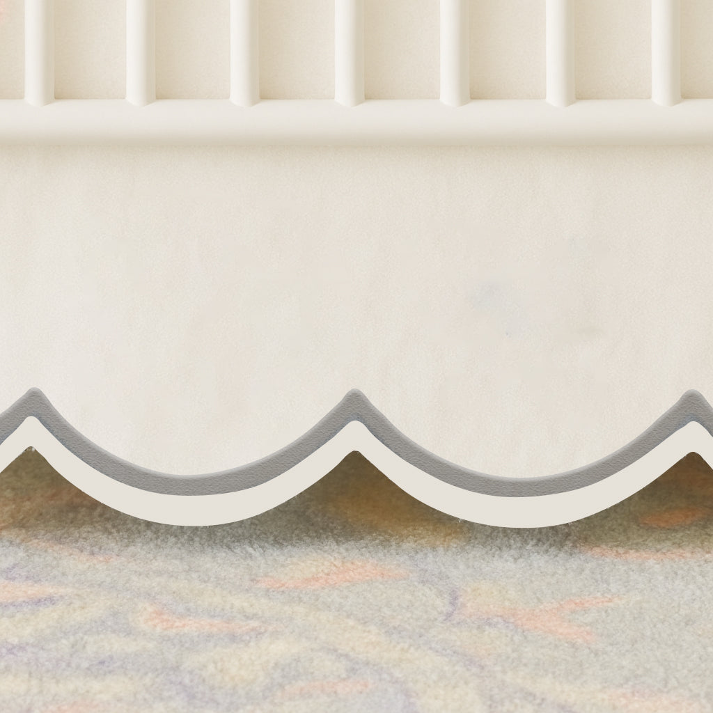 Scallop Embroidery Cotton Crib Skirt