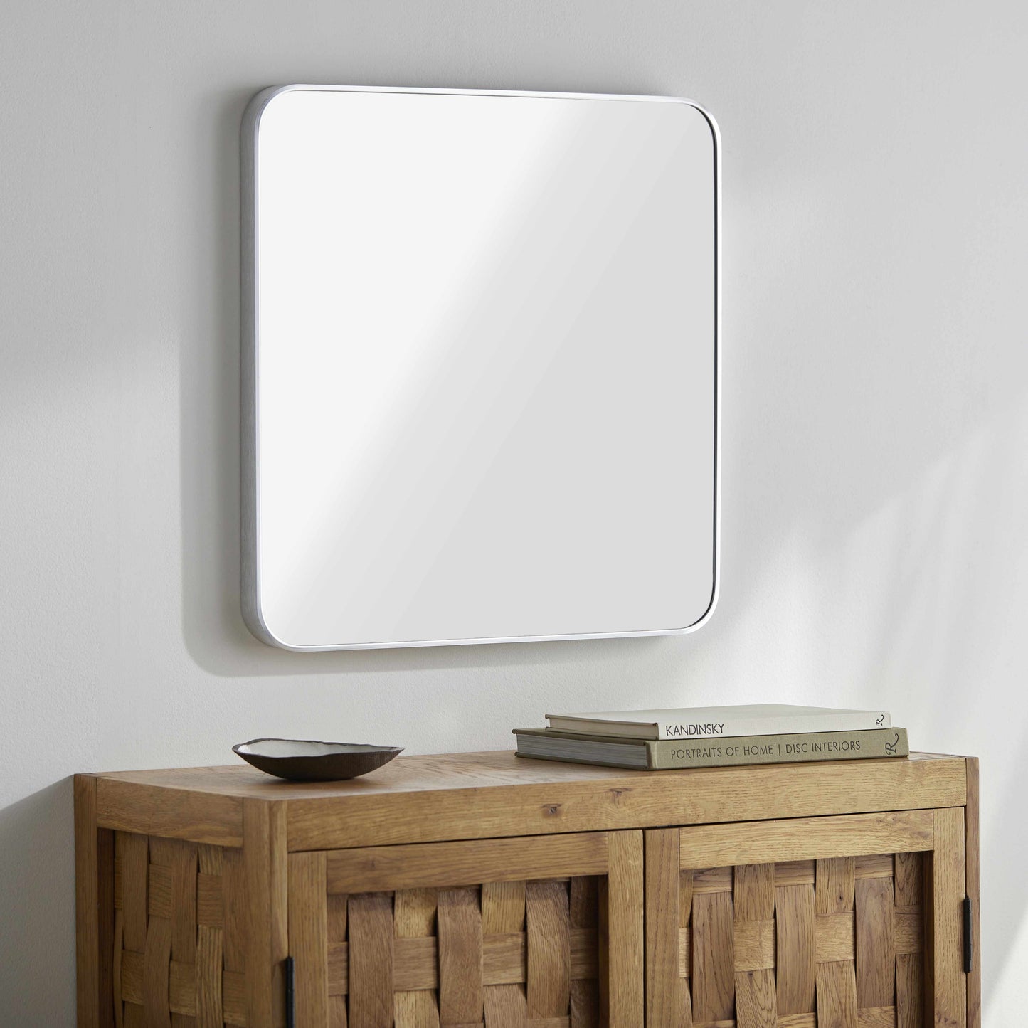 Ockenfels Modern Arched  Silver Gray Wall Mirror