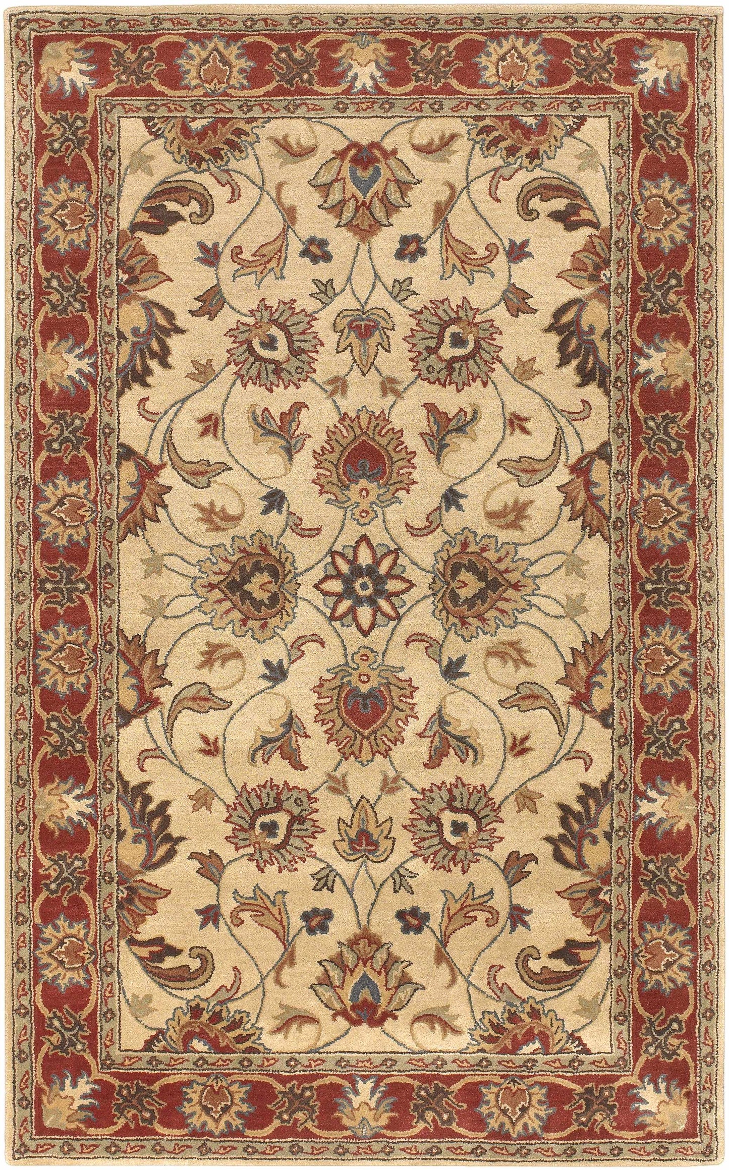 Cherryfield Hand Tufted Brown & Rust 1001 Wool Rug