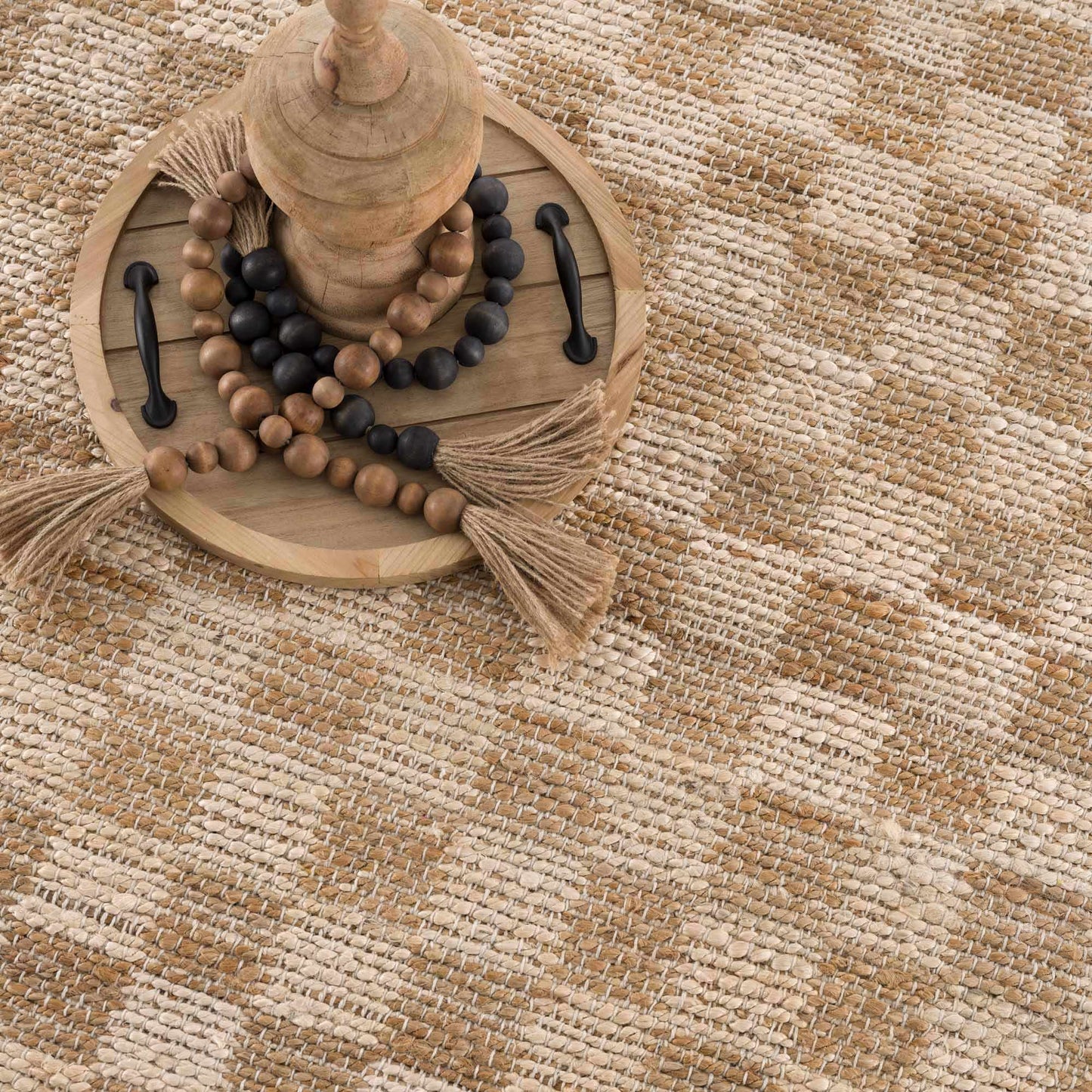Ionut Checkered Jute Area Rug