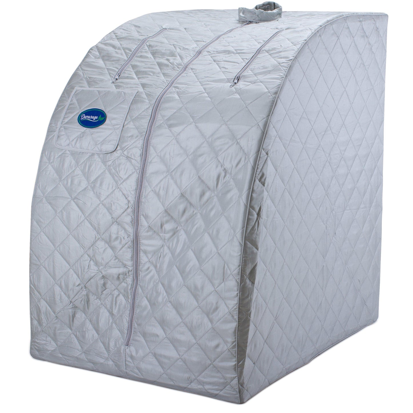 Durasage Lightweight Portable Personal Steam Sauna Spa for Relaxation at Home, 60 Minute Timer, 800 Watt Steam Generator, Chair Included - Silver