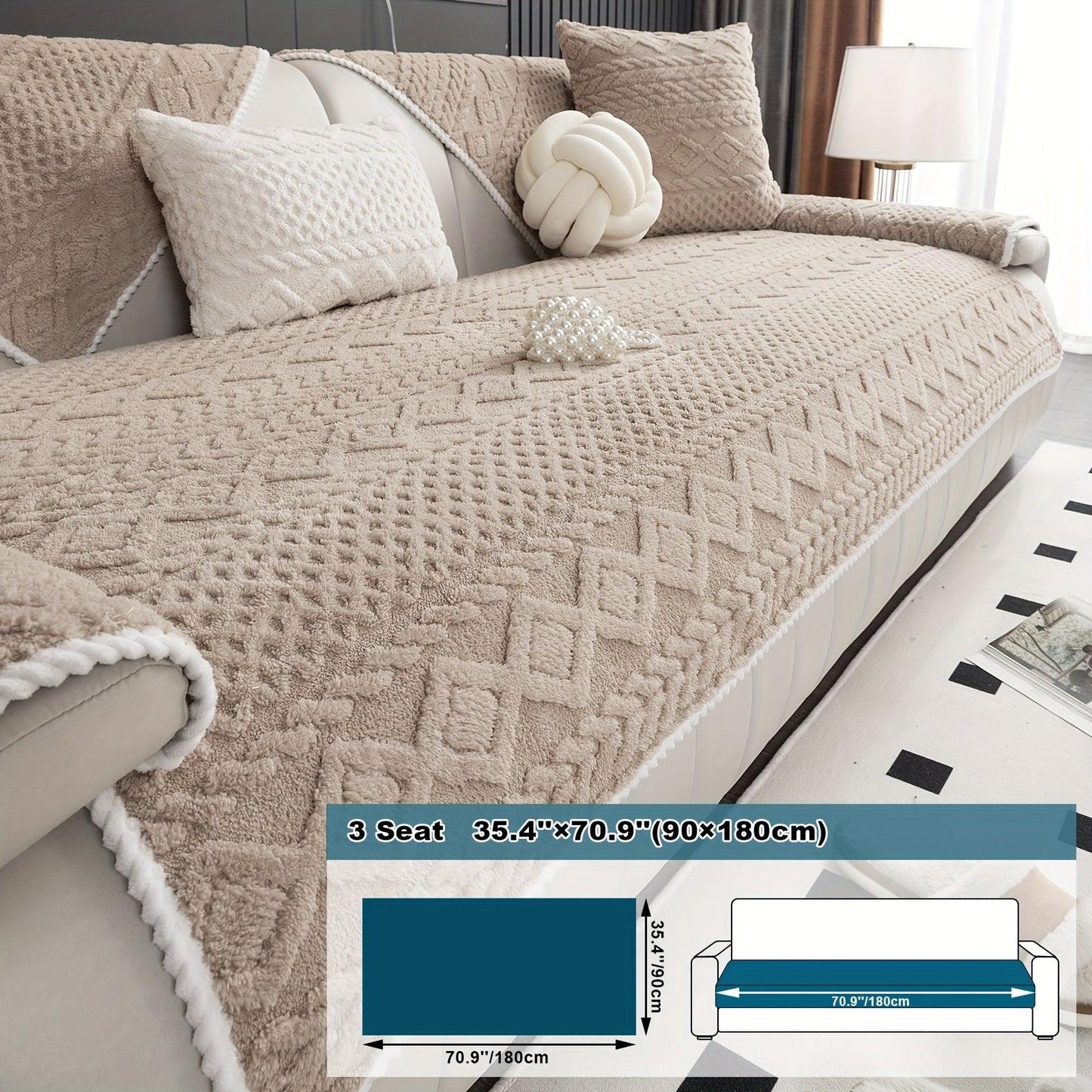 Pet-Friendly Couch Cover for Dogs, Non-Slip & Breathable