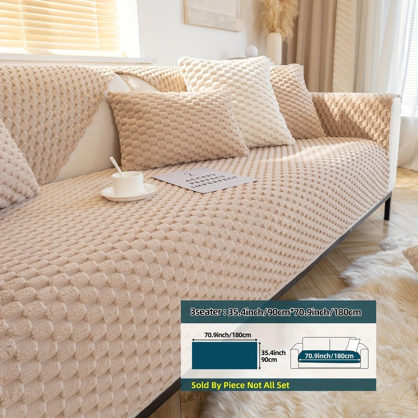 Plush Nordic Sofa Slipcover