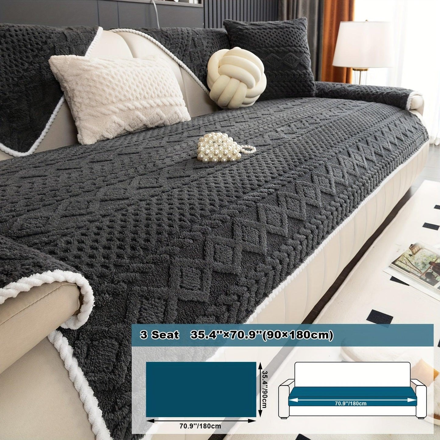 Pet-Friendly Couch Cover for Dogs, Non-Slip & Breathable