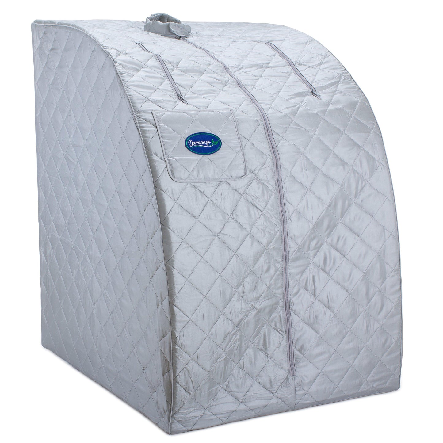 Durasage Lightweight Portable Personal Steam Sauna Spa for Relaxation at Home, 60 Minute Timer, 800 Watt Steam Generator, Chair Included - Silver