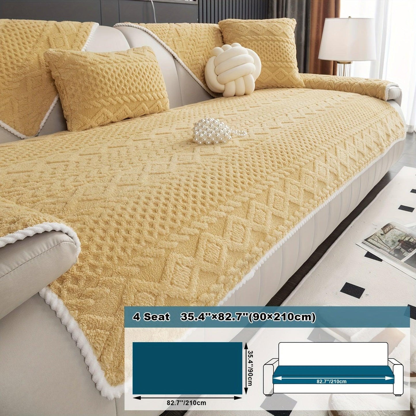 Pet-Friendly Couch Cover for Dogs, Non-Slip & Breathable