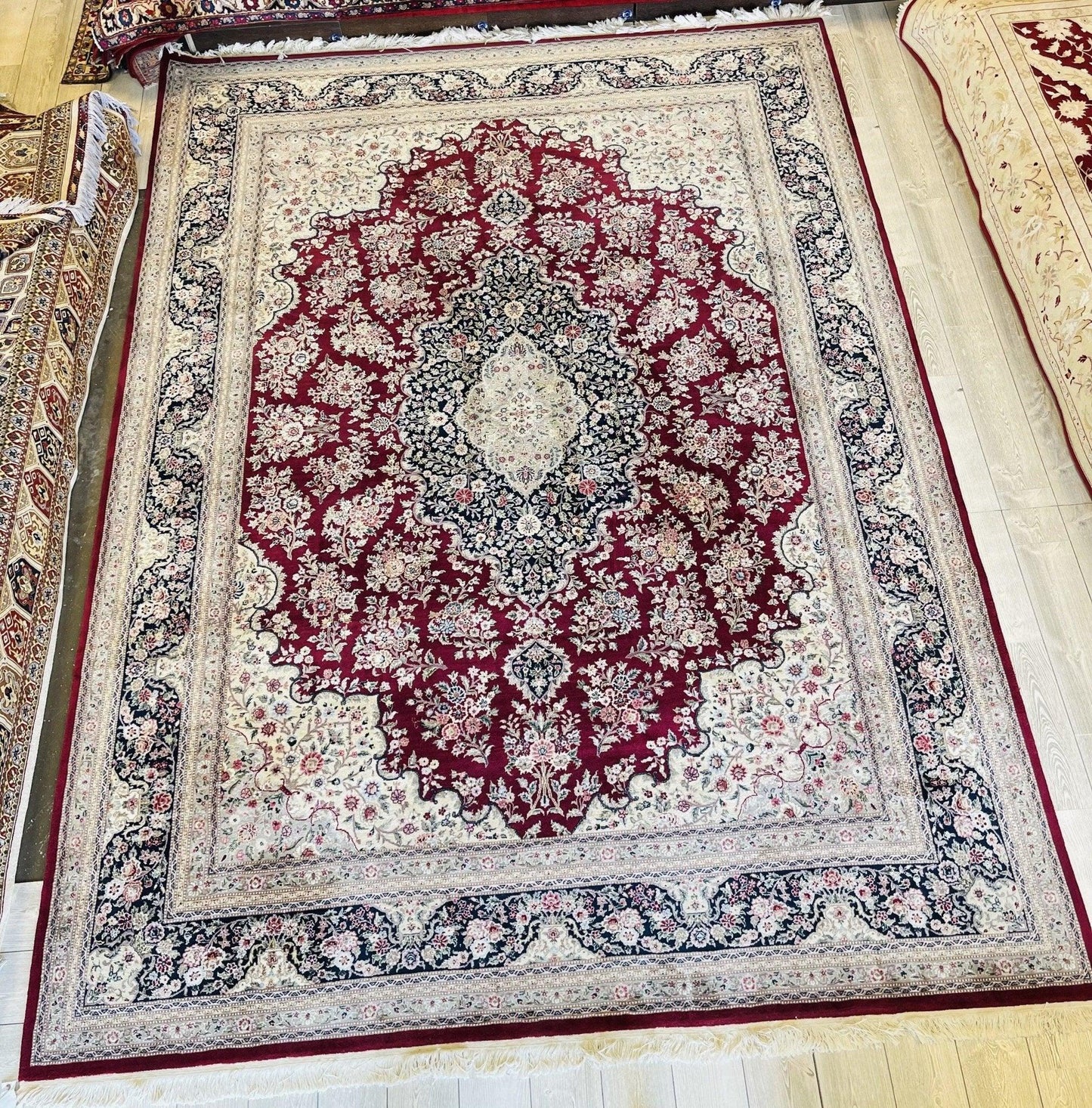 Exquisite Mint Hand-Knotted Peshawar Oriental Wool Rug – 9' x 12'