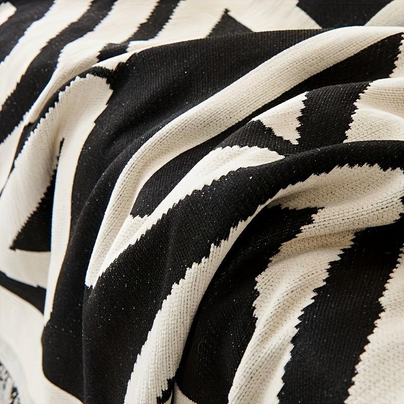 Bohemian-Style Chenille Fabric Extra Long Couch Cover Anti dog scratch