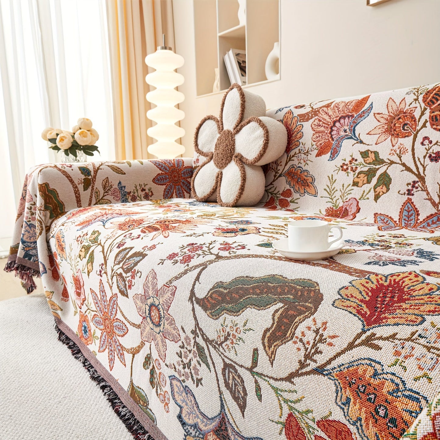 Floral Couch Cover – Heavy Duty Dog Proof & Bed Bug Resistant Sofa Protector