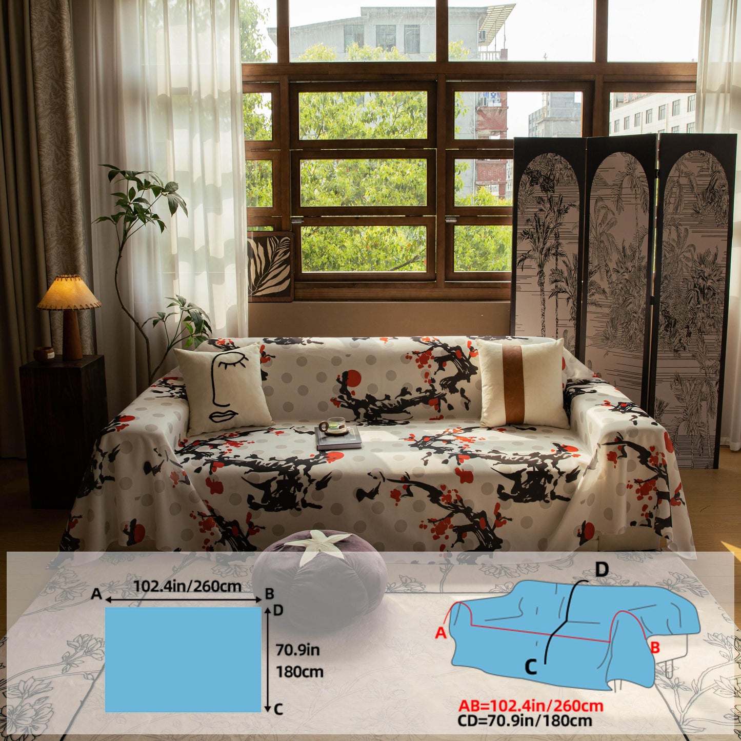 Ice Silk Extra Large Sofa Cover| Fully Protection & Cool Experience