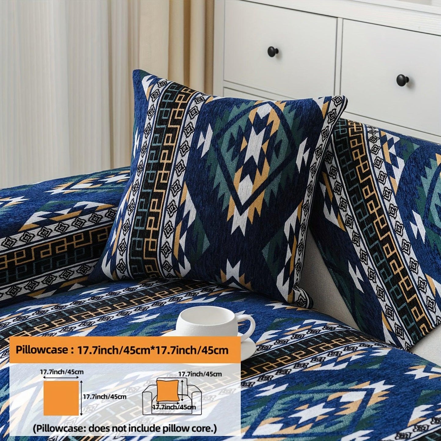 Linen Couch Slipcover | Boho Dog Proof Couch Slipcovers for All-Season