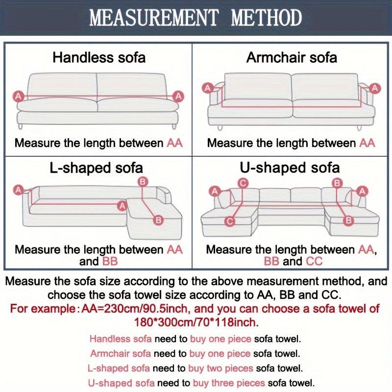 Linen Sofa Cover | Floral Tassel Throw, Pet-Friendly & Non-Slip