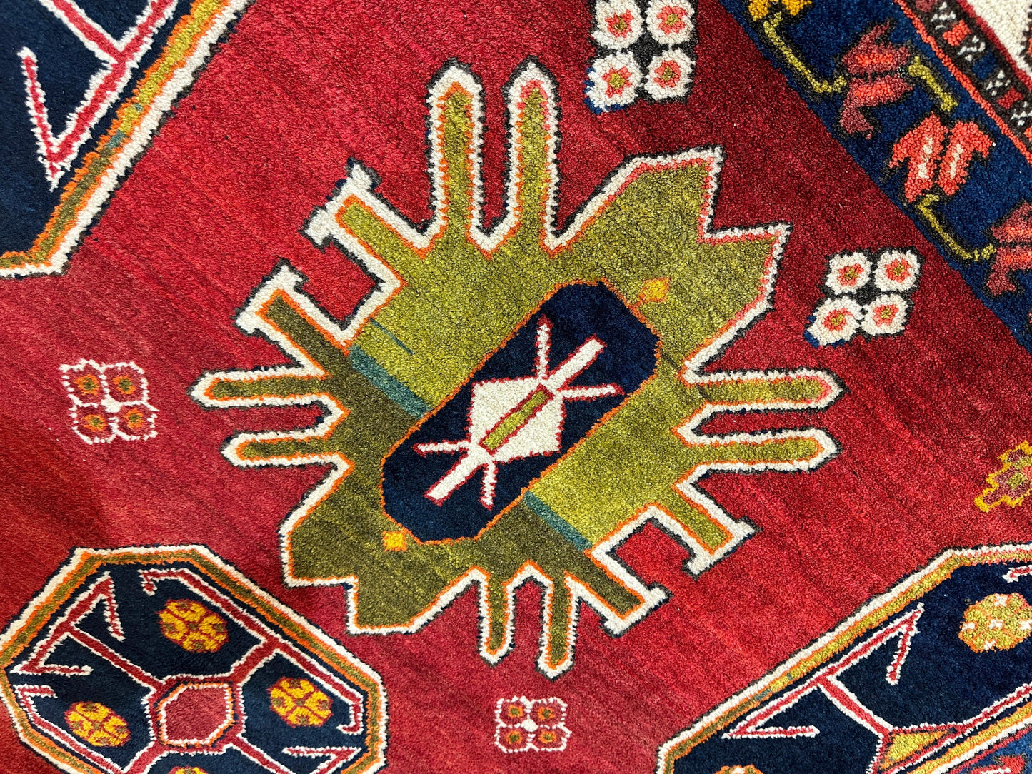 Hand-Knotted Persian Meshgin Wool Rug – 5’ x 11’ – Vintage Tribal Masterpiece