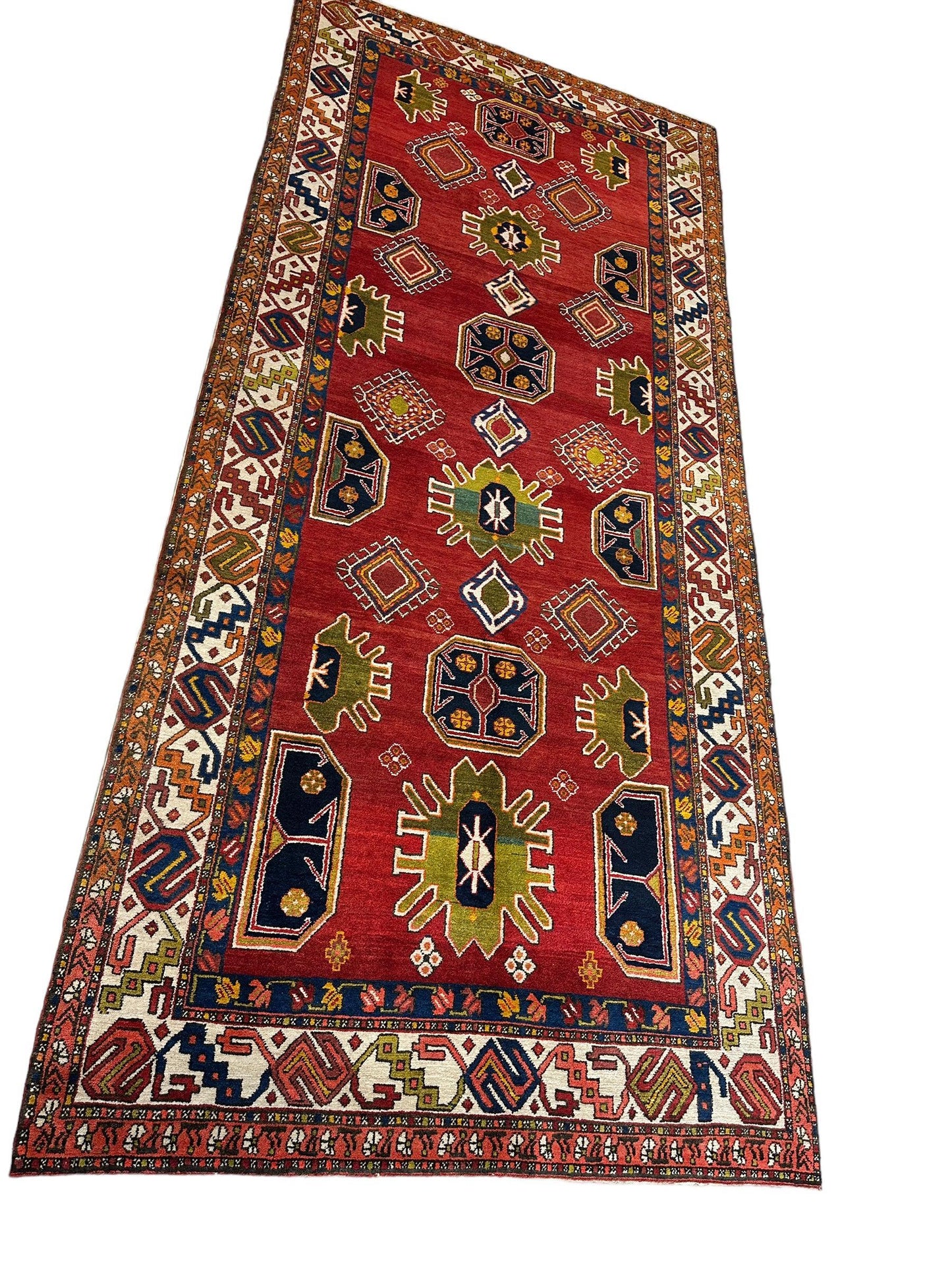 Hand-Knotted Persian Meshgin Wool Rug – 5’ x 11’ – Vintage Tribal Masterpiece