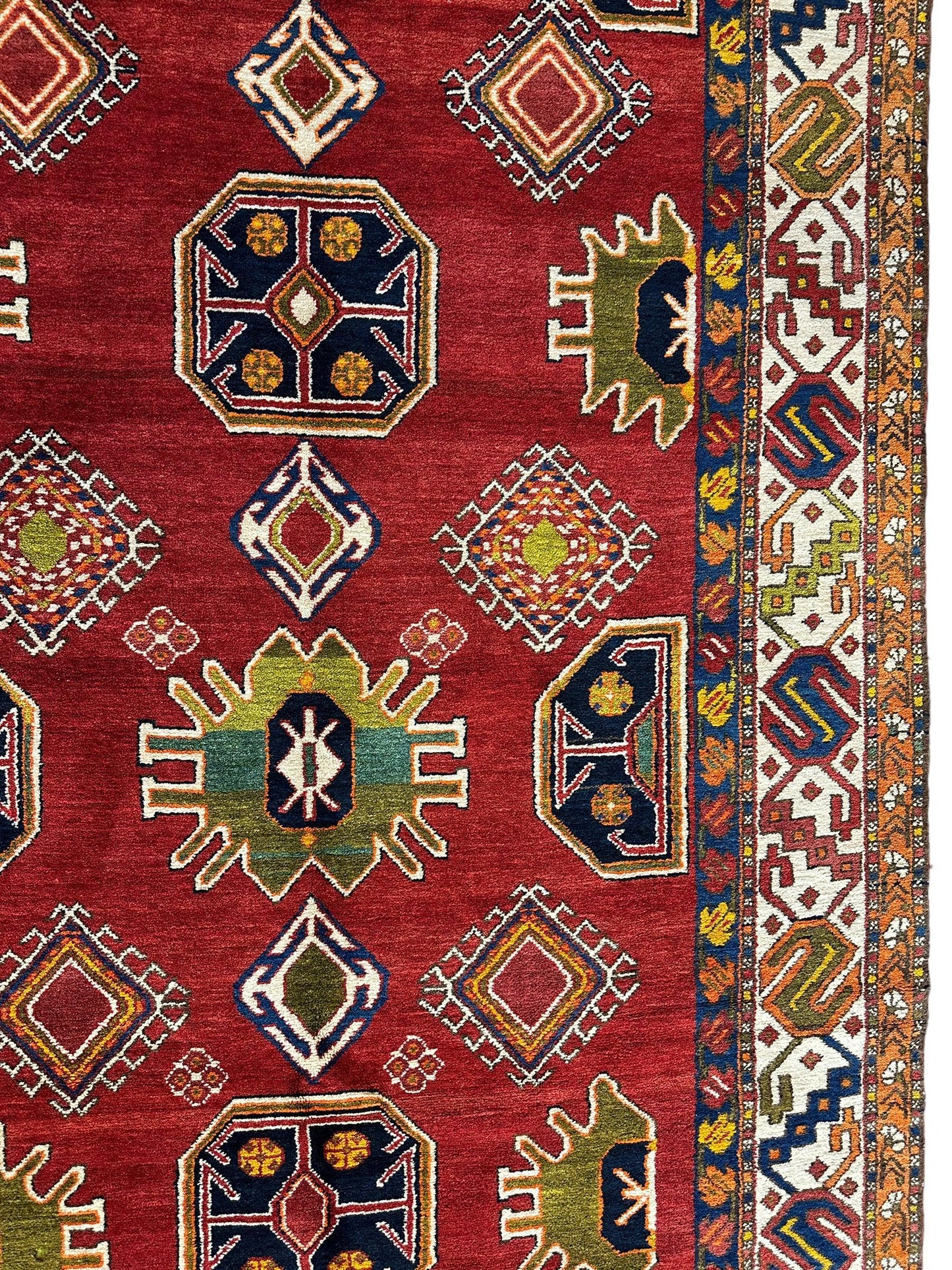 Hand-Knotted Persian Meshgin Wool Rug – 5’ x 11’ – Vintage Tribal Masterpiece