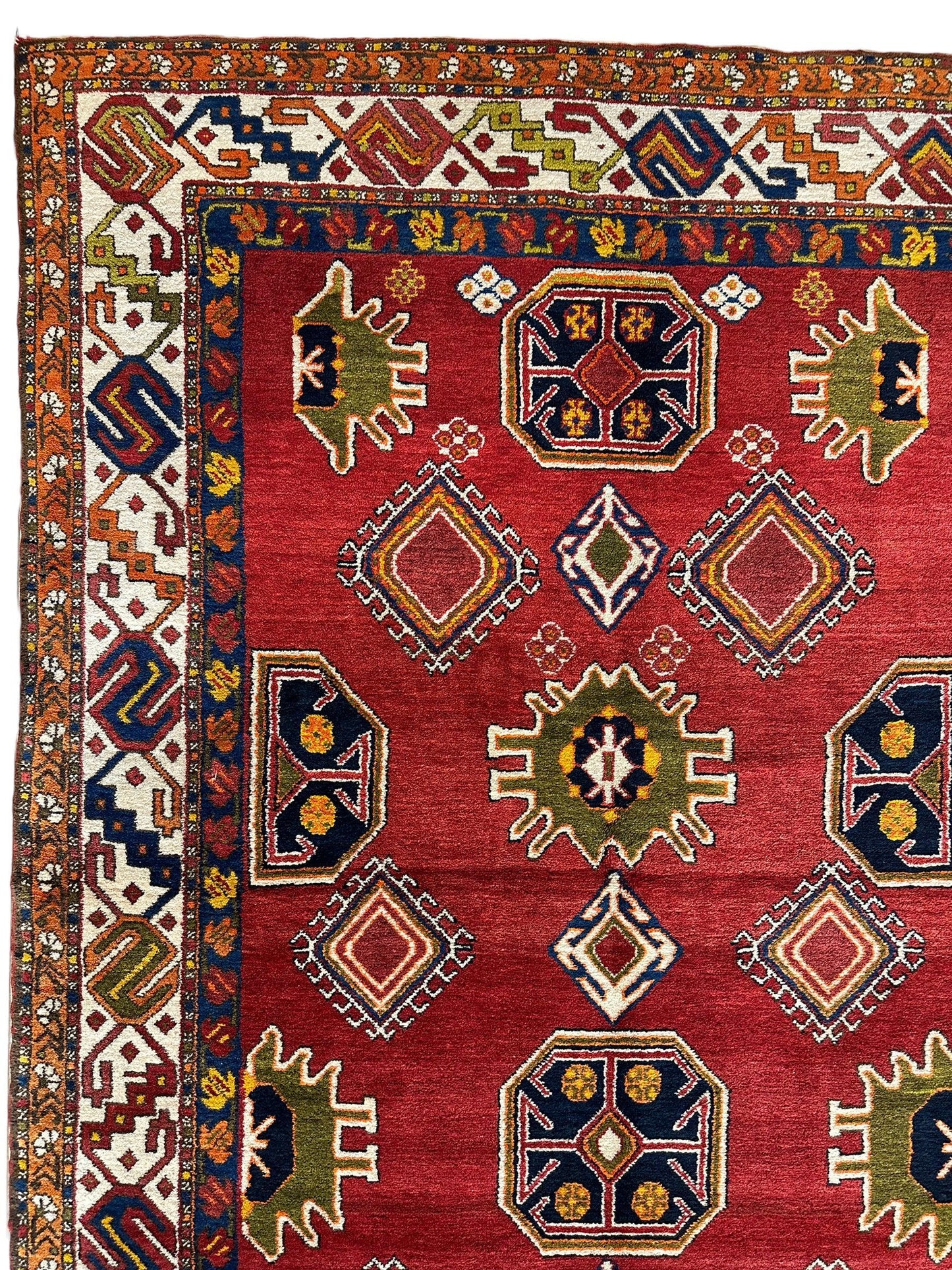 Hand-Knotted Persian Meshgin Wool Rug – 5’ x 11’ – Vintage Tribal Masterpiece