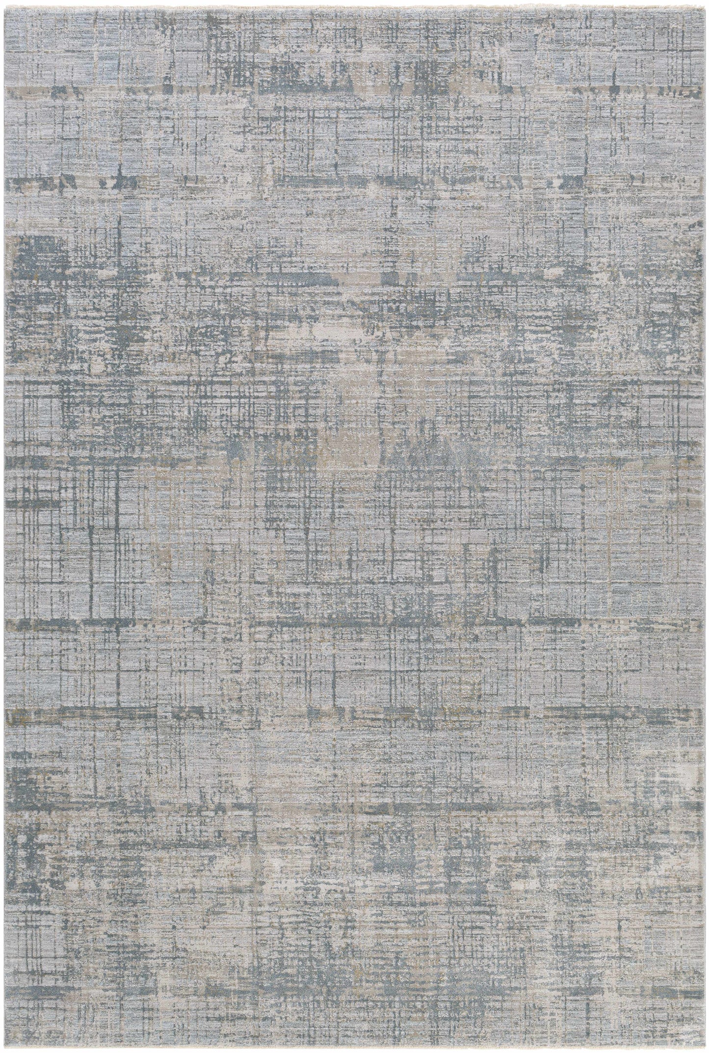 Fallin Gray Abstract Striped Luxe Rug